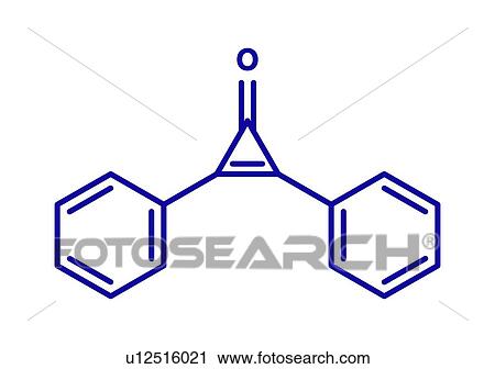 Stock Image - Diphencyprone alopecia drug, molecular model. Fotosearch