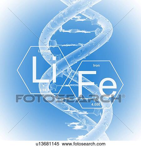 Stock Photography - DNA (Deoxyribonucleic acid) and word 'life', illustration.. Fotosearch