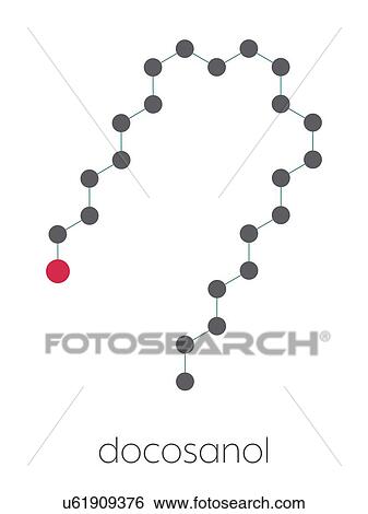 Stock Photograph - Docosanol antiviral drug, molecular model. Fotosearch