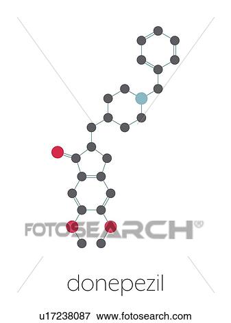Stock Photo - Donepezil Alzheimer's disease drug, molecular model. Fotosearch