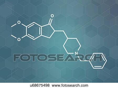 Donepezil Alzheimer's disease drug, molecular model View Large Photo Image Stock Photo - Donepezil Alzheimer's disease drug, molecular model. Fotosearch
