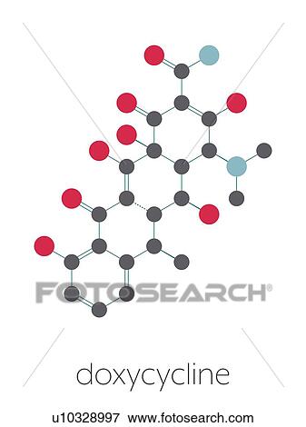 Doxycycline antibiotic drug, molecular model View Large Photo Image Stock Photo - Doxycycline antibiotic drug, molecular model. Fotosearch