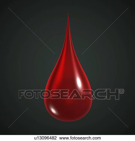 Stock Image - Drop of blood, illustration. Fotosearch