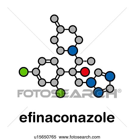 Stock Photography - Efinaconazole antifungal drug, molecular model. Fotosearch