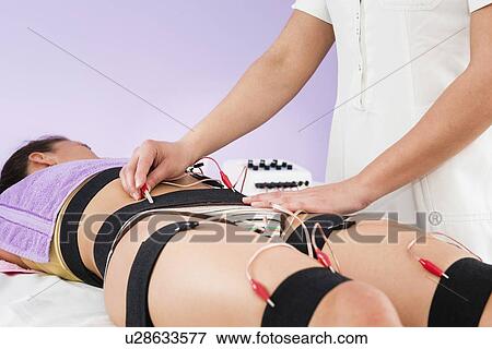 Electrical muscle stimulation View Large Photo Image Stock Photo - Electrical muscle stimulation. Fotosearch