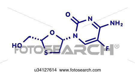 Emtricitabine HIV drug, molecular model View Large Photo Image Picture - Emtricitabine HIV drug, molecular model. Fotosearch