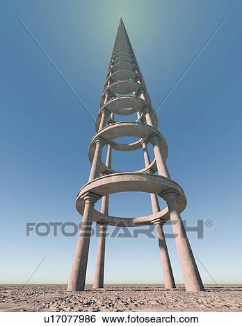 Stock Photograph - Endless tower, illustration. Fotosearch
