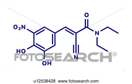 Entacapone Parkinson's disease drug, molecular model View Large Photo Image Stock Photo - Entacapone Parkinson's disease drug, molecular model. Fotosearch