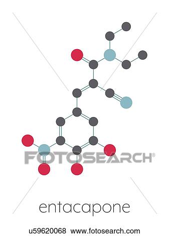 Entacapone Parkinson's disease drug, molecular model View Large Photo Image Stock Photo - Entacapone Parkinson's disease drug, molecular model. Fotosearch