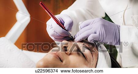 Picture - Eyebrow microblading. Fotosearch