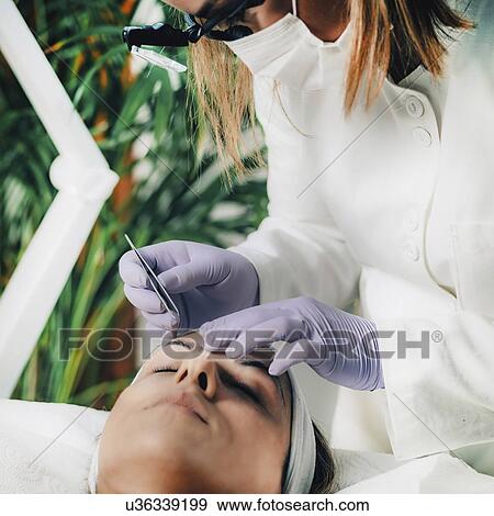 Eyebrow microblading View Large Photo Image Stock Photo - Eyebrow microblading. Fotosearch