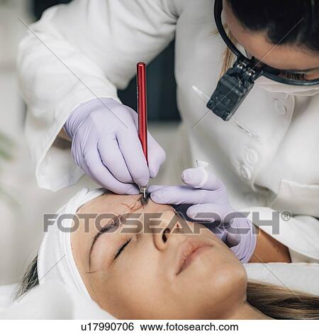 Eyebrow microblading View Large Photo Image Stock Photograph - Eyebrow microblading. Fotosearch
