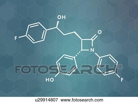 Ezetimibe cholesterol-lowering drug, molecular model View Large Photo Image Stock Photo - Ezetimibe cholesterol-lowering drug, molecular model. Fotosearch