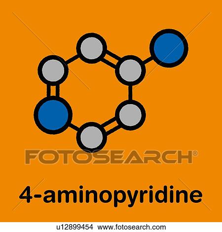 Fampridine multiple sclerosis drug, molecular model View Large Photo Image Picture - Fampridine multiple sclerosis drug, molecular model. Fotosearch