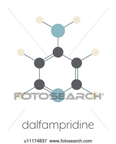 Stock Photo - Fampridine multiple sclerosis drug, molecular model. Fotosearch