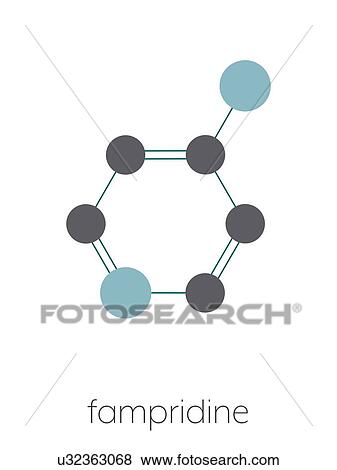 Stock Photo - Fampridine multiple sclerosis drug, molecular model. Fotosearch