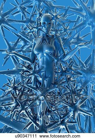 Female cyborg, illustration View Large Photo Image Stock Image - Female cyborg, illustration. Fotosearch