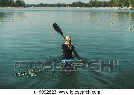 Female kayaker View Large Photo Image Stock Image - Female kayaker. Fotosearch