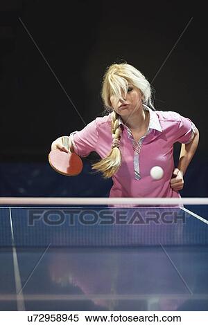 Female table tennis player View Large Photo Image Stock Photography - Female table tennis player. Fotosearch