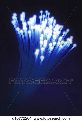Picture - Fibre optics, illustration. Fotosearch