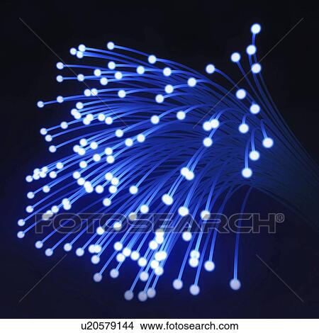 Picture - Fibre optics, illustration. Fotosearch