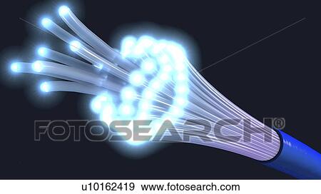 Stock Photo - Fibre optics, illustration. Fotosearch