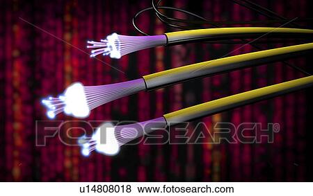 Stock Photo - Fibre optics, illustration. Fotosearch