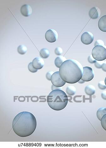 Stock Photo - Floating spheres, illustration. Fotosearch