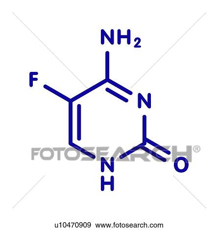 Stock Photo - Flucytosine antimycotic drug, molecular model. Fotosearch