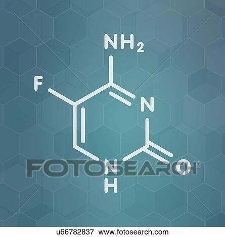 Stock Photo - Flucytosine antimycotic drug, molecular model. Fotosearch