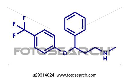 Fluoxetine antidepressant drug, molecular model View Large Photo Image Picture - Fluoxetine antidepressant drug, molecular model. Fotosearch