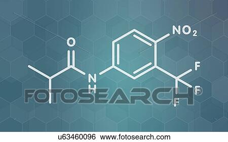 Stock Photograph - Flutamide prostate cancer drug, molecular model. Fotosearch