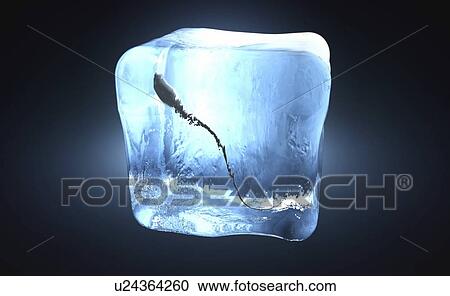 Stock Image - Frozen sperm, conceptual illustration. Fotosearch