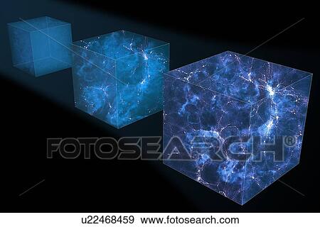 Galaxy cluster evolution, illustration View Large Photo Image Stock Photo - Galaxy cluster evolution, illustration. Fotosearch