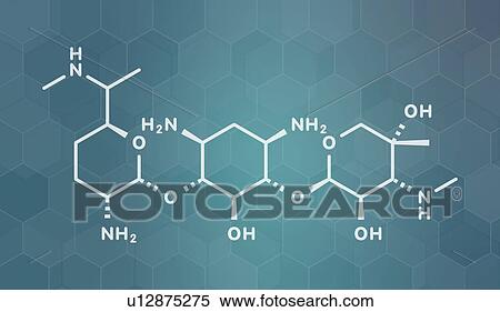 Stock Photography - Gentamicin antibiotic drug, molecular model. Fotosearch