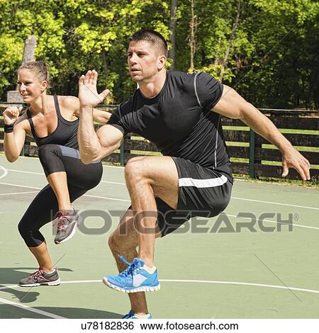 Group exercise class outdoors View Large Photo Image Stock Photograph - Group exercise class outdoors. Fotosearch