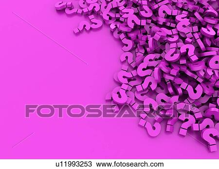 Stock Image - Group of question marks, illustration. Fotosearch