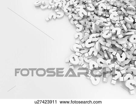 Stock Image - Group of question marks, illustration. Fotosearch