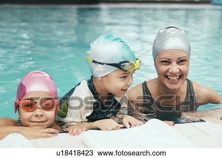 Group swimming lesson View Large Photo Image Stock Image - Group swimming lesson. Fotosearch