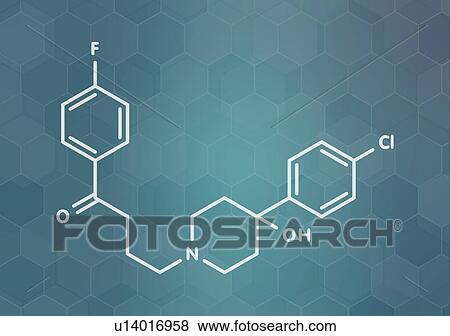 Stock Photo - Haloperidol antipsychotic drug, molecular model. Fotosearch
