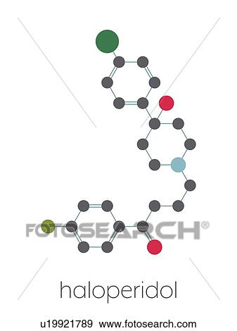 Stock Photo - Haloperidol antipsychotic drug, molecular model. Fotosearch