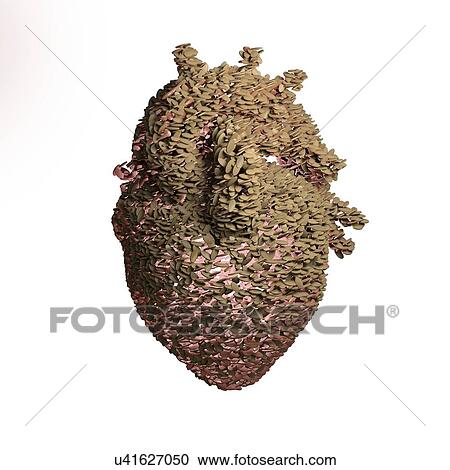 Stock Image - Heart made from pills, illustration.. Fotosearch