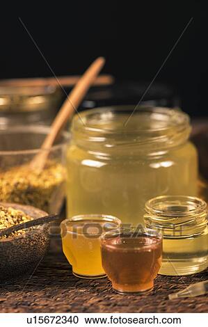 Honey and honey bee products View Large Photo Image Stock Image - Honey and honey bee products. Fotosearch