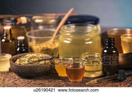 Honey and honey bee products View Large Photo Image Stock Image - Honey and honey bee products. Fotosearch