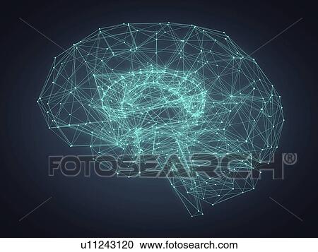 Stock Image - Human brain, illustration. Fotosearch