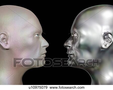 Human clone and humanoid robot, illustration View Large Photo Image Stock Photo - Human clone and humanoid robot, illustration. Fotosearch
