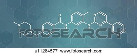 Stock Photo - Imatinib cancer drug, molecular model. Fotosearch