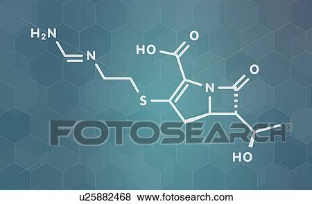 Stock Photo - Imipenem antibiotic drug, molecular model. Fotosearch