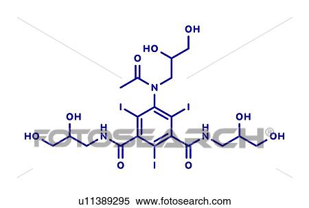 Stock Photography - Iohexol contrast agent, molecular model. Fotosearch