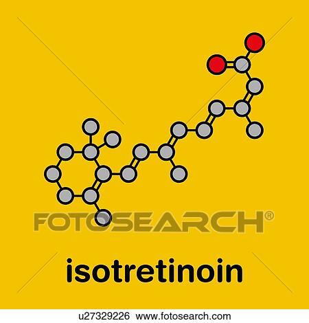 Stock Photograph - Isotretinoin acne drug, molecular model. Fotosearch